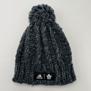 Adidas Toronto Maple‎ Leafs Knit Pom Beanie Hat Gray NHL Hockey